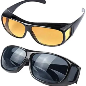 نظارة شمس HD Vision Wraparounds تُلبس فوق النظارة الطبية – حماية كاملة من الشمس والوهج