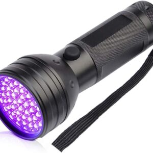 كشاف أشعة فوق بنفسجية UV قوي 51 ليد – كشاف كشف بول الحيوانات والعقارب والبقع الخفية